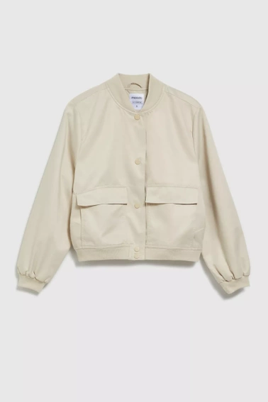 Kurtka bomberka z kieszeniami beżowa