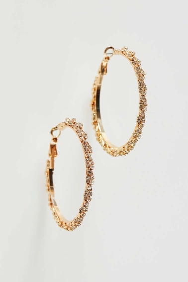 Ozdobne kolczyki koła z cyrkoniami