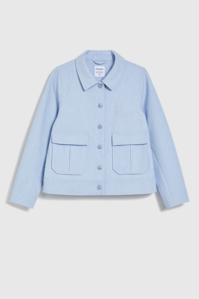 Krótka kurtka błękitna