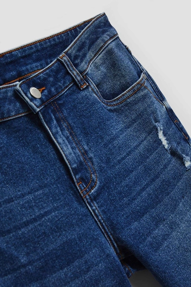 Jeansy boyfriend granatowe