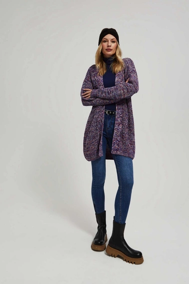 Długi kardigan wielokolorowy