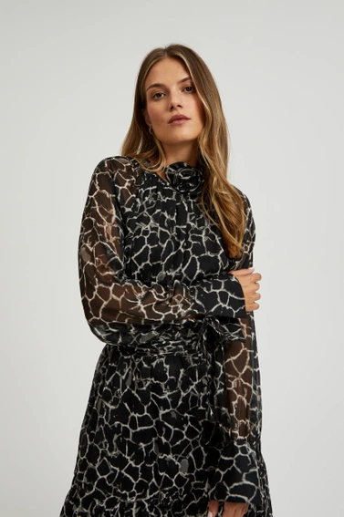 Rozkloszowana sukienka maxi czarna