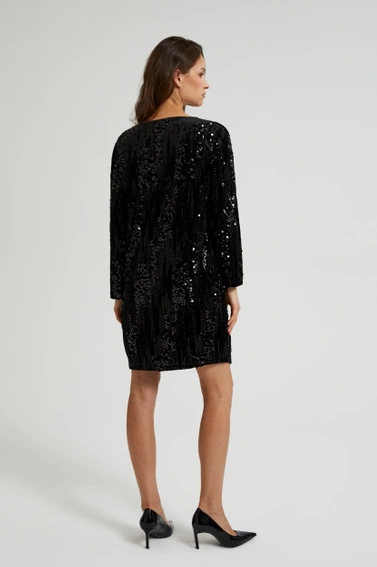 Sukienka z cekinami czarna 