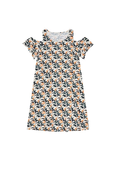 Wzorzysta sukienka cold arms