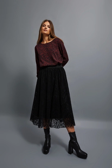 Rozkloszowana spódnica midi 