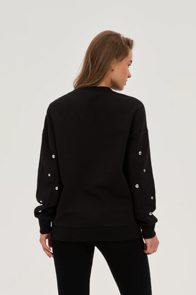 Bluza z dżetami czarna