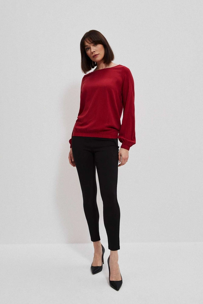 Wiskozowa koszula bordowa