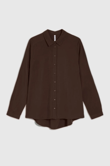 Wiskozowa koszula brązowa