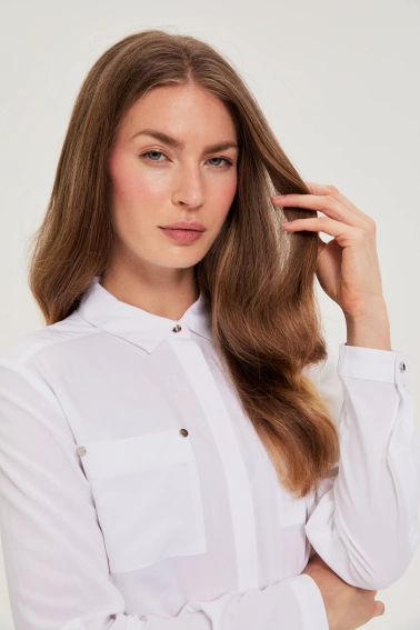 Koszula z wiskozy biała