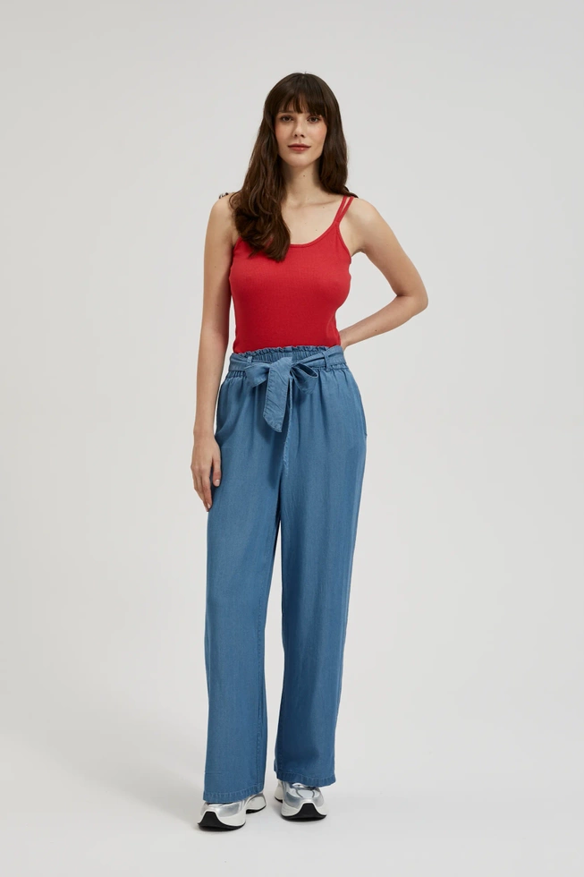 Gładki top czerwony