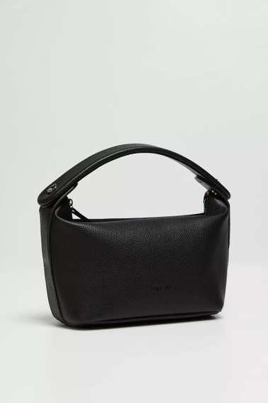 Czarna torebka z podwójnym uchwytem czarna