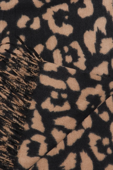 Szalik w panterkę brązowy