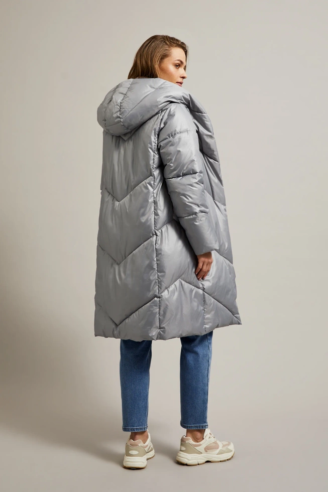 Kurtka z pikowaniem szara
