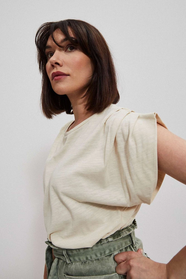 Koszulka damska piaskowa