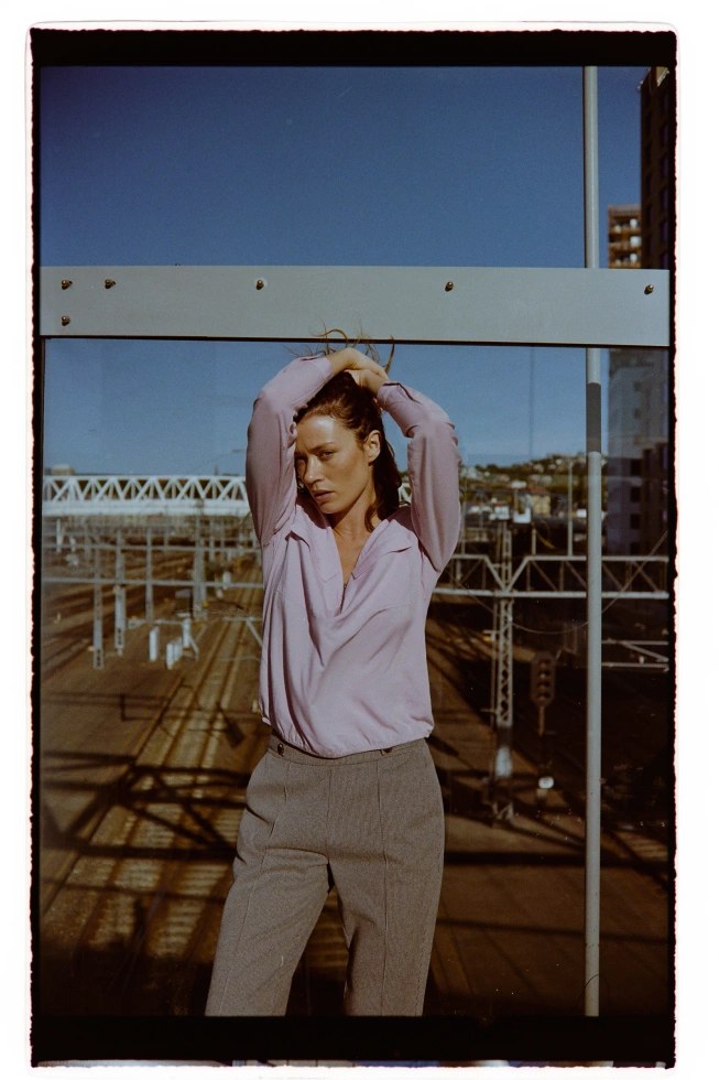 Koszula z wiskozy różowa