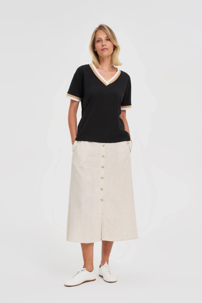 Bluzka z bawełny czarna