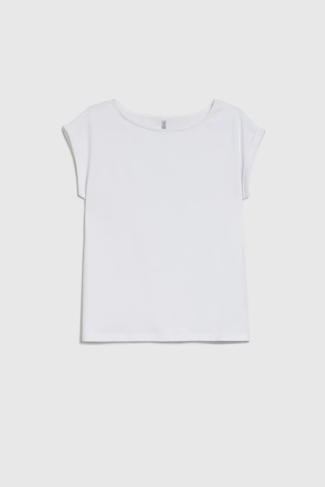 T-shirt z bawełny biały