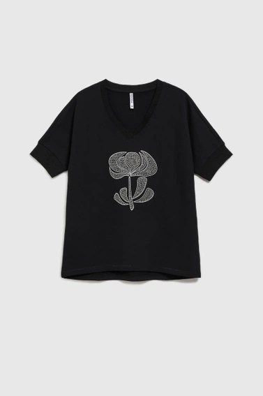 Bluza z dżetami czarna 