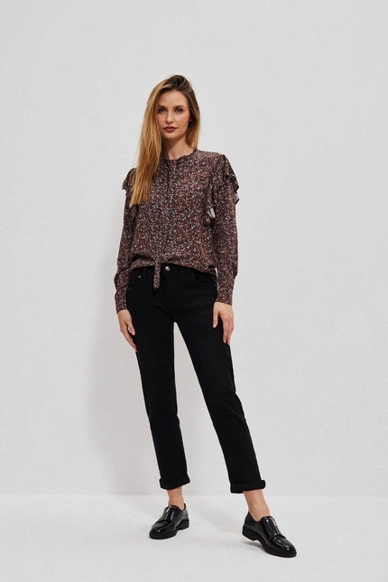 Jeansy czarne z prostą nogawką