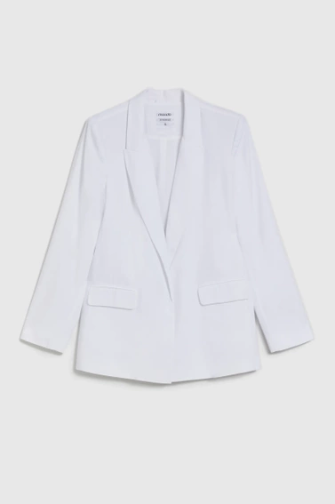 Lniana marynarka biała