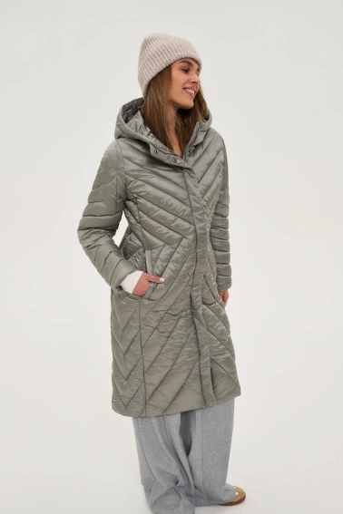 Długa kurtka oliwkowa