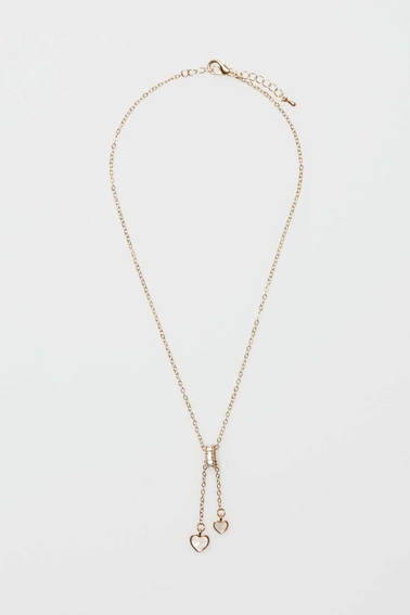 Naszyjnik z zawieszką z cyrkoniami i serduszkiem