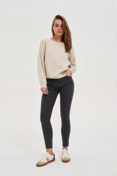 Bluza z aplikacją beżowa