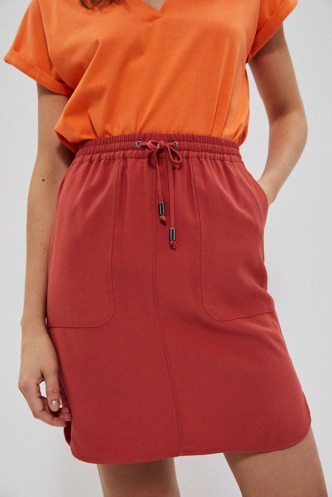 Spódnica z wiskozy z kieszeniami