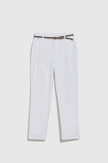 Bawełniane spodnie białe