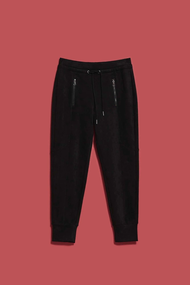 Dresowe spodnie z zapinanymi kieszeniami czarne
