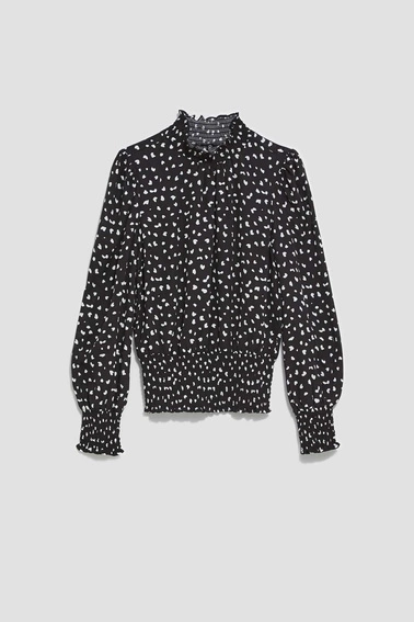 Koszula z printem i bufiastymi rękawami