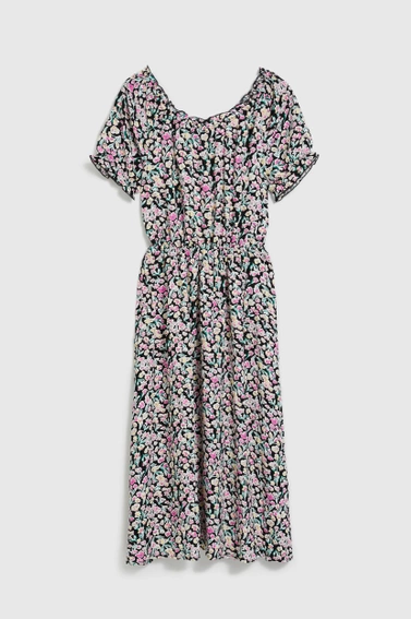 Sukienka midi w drobne kwiaty