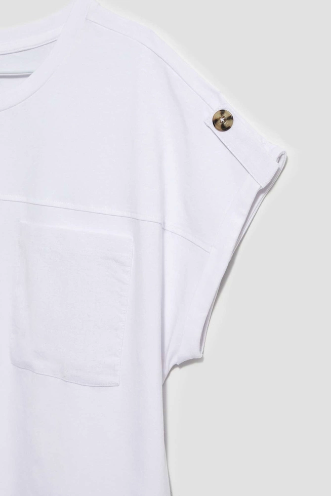 T-shirt z kieszonką biały