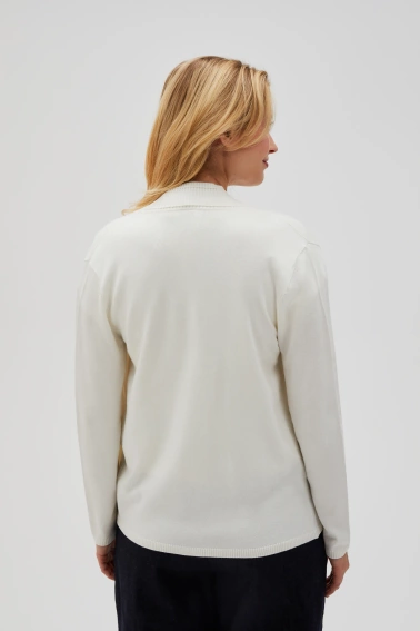 Wiskozowy sweter biały 