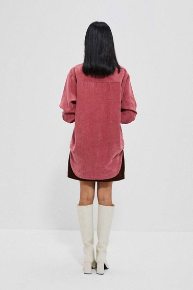 Sztruksowa koszula różana