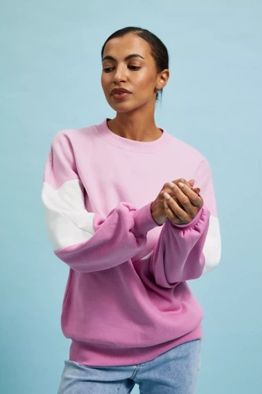 Bluza oversize wkładana przez głowę różowa