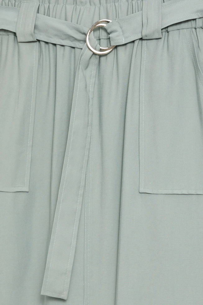 Spódnica z wiskozy oliwkowa