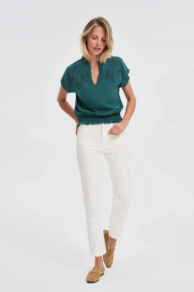 Bawełniana bluzka zielona