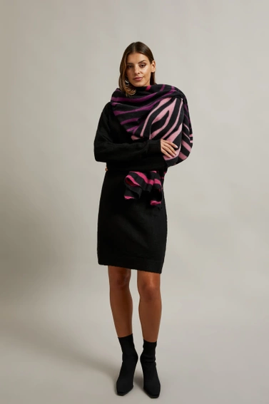 Szalik w zwierzęcy wzór różowy 