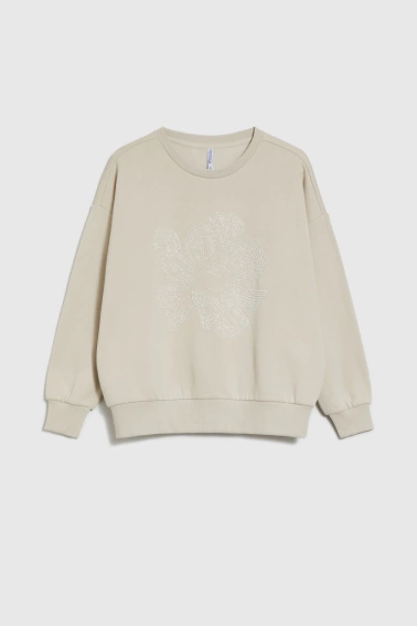 Bluza z aplikacją beżowa