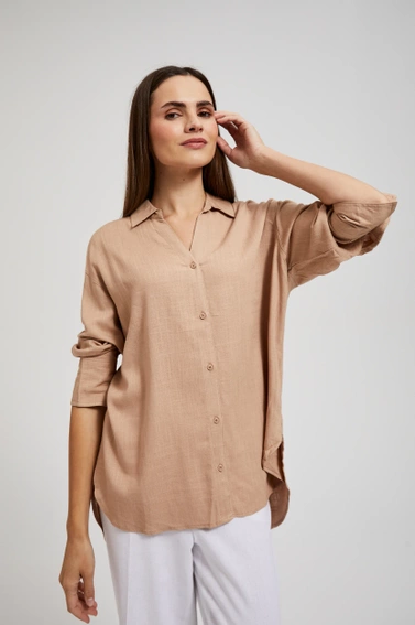 Lniana koszula beżowa