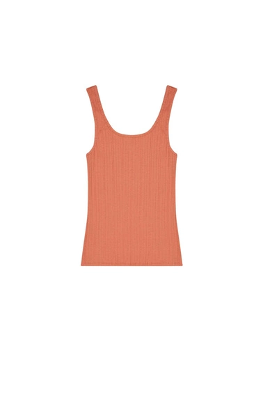 Bawełniany top ceglasty