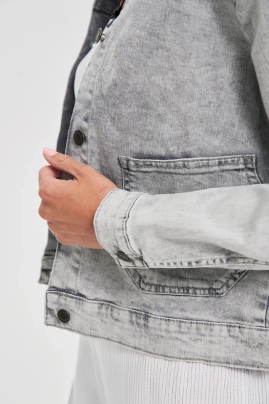 Jeansowa kurtka szara