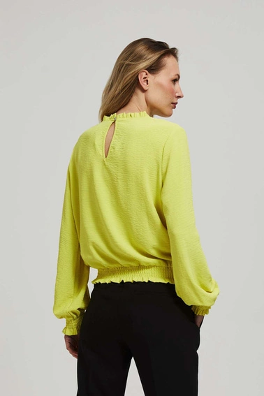 Gładka koszula limonkowa