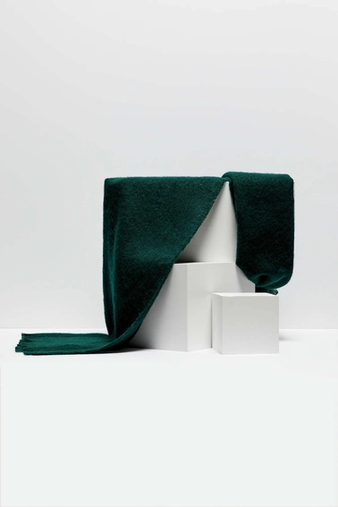 Gładki szal szmaragdowy