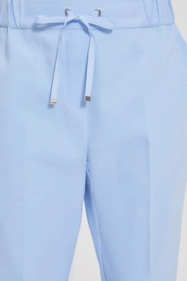 Spodnie z nogawkami w kant błękitne