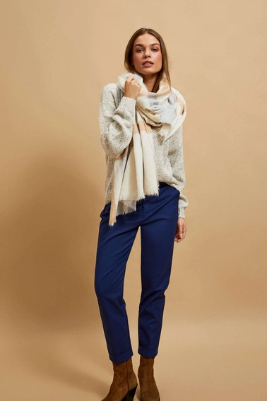 Szalik w kratę piaskowy