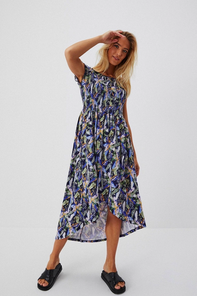 Sukienka z roślinnym printem