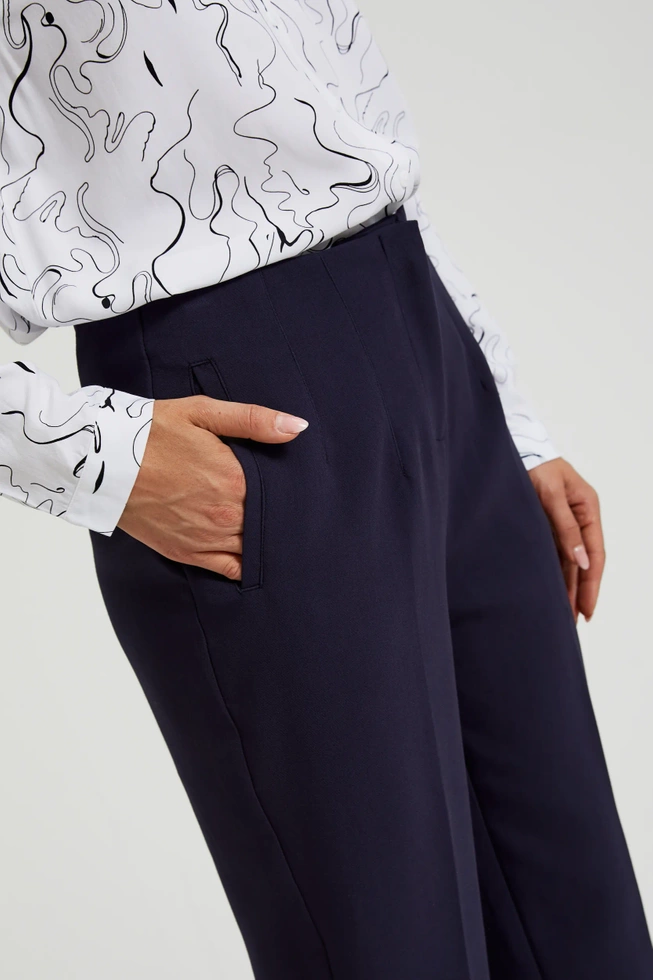 Spodnie cygaretki granatowe