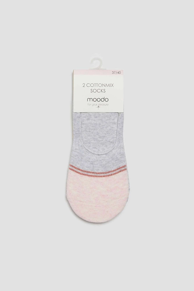 Bawełniane skarpetki stopki damskie 2-pack